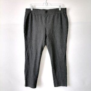 Roz & Ali Womens Black Mid Rise Regular Fit Pull On Capri Leggings Size L